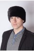 Black mink fur hat - unisex